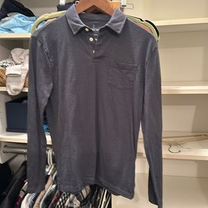 J.Crew crew cut long sleeve gray polo size 14